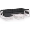 Image de vidaXL - 7-delige - Loungeset - met - kussens - massief - grenenhout