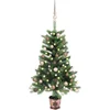 Image de vidaXL - Kunstkerstboom - met - verlichting - en - kerstballen - 90 - cm - groen