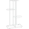 Image de vidaXL - Bloemenstandaard - met - 4 - lagen - 43x22x76 - cm - metaal - wit