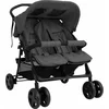 Image de vidaXL - Tweelingkinderwagen - staal - donkergrijs