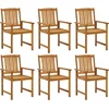 Image de vidaXL - Tuinstoelen - 6 - st - massief - acaciahout