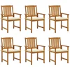 Image de vidaXL - Tuinstoelen - 6 - st - met - kussens - massief - acaciahout