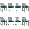Image de vidaXL - Tuinstoelen - 8 - st - met - kussens - massief - acaciahout - grijs