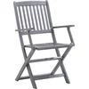 Image de vidaXL - Tuinstoelen - 8 - st - inklapbaar - met - kussens - massief - acaciahout
