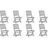 Image de vidaXL - Tuinstoelen - 8 - st - inklapbaar - massief - acaciahout