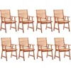 Image de vidaXL - Tuinstoelen - 8 - st - massief - acaciahout