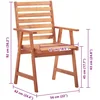 Image de vidaXL - Tuinstoelen - 4 - st - met - kussens - massief - acaciahout