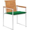 Image de vidaXL - Tuinstoelen - 6 - st - met - kussens - massief - acaciahout