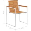 Image de vidaXL - Tuinstoelen - 8 - st - met - kussens - massief - acaciahout