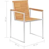 Image de vidaXL - Tuinstoelen - 4 - st - met - kussens - massief - teakhout