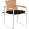 Image de vidaXL - Tuinstoelen - 6 - st - met - kussens - massief - teakhout