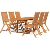 Image de vidaXL - 7-delige - Tuinset - massief - acaciahout - 160-240 - cm