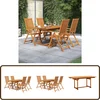 Image de vidaXL - 5-delige - Tuinset - massief - acaciahout - 120-170 - cm