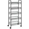 Image de vidaXL - Keukentrolley - 5-laags - 46x26x105 - cm - ijzer - zwart