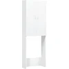 Image de vidaXL - Wasmachinekast - 64x25,5x190 - cm - wit