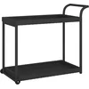 Image de vidaXL - Serveerwagen - 100x45x83 - cm - poly - rattan - zwart