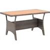 Image de vidaXL - Tuintafel - 120x70x66 - cm - poly - rattan - grijs