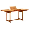 Image de vidaXL - Tuintafel - (120-170)x80x75 - cm - massief - acaciahout