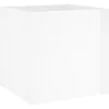 Image de vidaXL - Plantenbak - 40x40x40 - cm - bewerkt - hout - hoogglans - wit