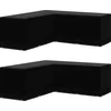 Image de vidaXL - Tuinmeubelhoezen - 2 - st - L-vormig - 12 - oogjes - 250x250x90 - cm
