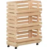 Image de vidaXL - Groentetrolley - 57x30x80 - cm - massief - grenenhout