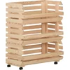 Image de vidaXL - Groentetrolley - 77x30x80 - cm - massief - grenenhout