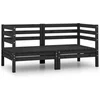 Image de vidaXL - Tuinhoekbank - 2 - st - massief - grenenhout - zwart
