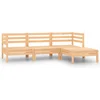 Image de vidaXL - 4-delige - Loungeset - massief - grenenhout
