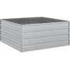 Image de vidaXL - Plantenbak - verhoogd - 100x100x45 - cm - gegalvaniseerd - staal - zilver