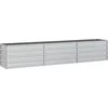 Image de vidaXL - Plantenbak - verhoogd - 240x40x45 - cm - gegalvaniseerd - staal - zilver
