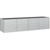 Image de vidaXL - Plantenbak - verhoogd - 320x80x77 - cm - gegalvaniseerd - staal - zilver