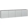 Image de vidaXL - Plantenbak - verhoogd - 320x40x77 - cm - gegalvaniseerd - staal - zilver