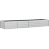 Image de vidaXL - Plantenbak - verhoogd - 320x80x45 - cm - gegalvaniseerd - staal - zilver