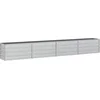 Image de vidaXL - Plantenbak - verhoogd - 320x40x45 - cm - gegalvaniseerd - staal - zilver
