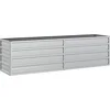 Image de vidaXL - Plantenbak - verhoogd - 160x40x45 - cm - gegalvaniseerd - staal - zilver