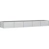 Image de vidaXL - Plantenbak - verhoogd - 400x80x45 - cm - gegalvaniseerd - staal - zilver