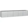 Image de vidaXL - Plantenbak - verhoogd - 400x80x45 - cm - gegalvaniseerd - staal - zilver