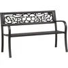 Image de vidaXL - Tuinbank - 125 - cm - staal - zwart