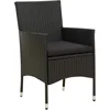 Image de vidaXL - Tuinstoelen - 4 - st - met - kussens - poly - rattan - zwart