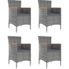 Image de vidaXL - Tuinstoelen - 4 - st - poly - rattan - grijs