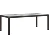 Image de vidaXL - Tuintafel - 190x90x75 - cm - gehard - glas - en - poly - rattan - bruin