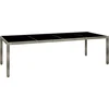 Image de vidaXL - Tuintafel - 250x100x75 - cm - gehard - glas - en - poly - rattan - grijs
