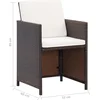 Image de vidaXL - 4-delige - Tuinstoelen- - en - voetenbankenset - poly - rattan - bruin