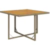 Image de vidaXL - Tuintafel - 109x107x74 - cm - poly - rattan - en - massief - acaciahout - beige