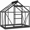 Image de vidaXL - Kweekkas - 155x103x191 - cm - aluminium - en - glas - antracietkleurig