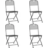 Image de vidaXL - Tuinstoelen - inklapbaar - 4 - st - metaalgaas - antracietkleurig