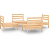Image de vidaXL - 4-delige - Loungeset - massief - grenenhout