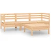 Image de vidaXL - 4-delige - Loungeset - massief - grenenhout