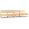 Image de vidaXL - 4-delige - Loungeset - massief - grenenhout