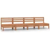 Image de vidaXL - 4-delige - Loungeset - massief - grenenhout - honingbruin